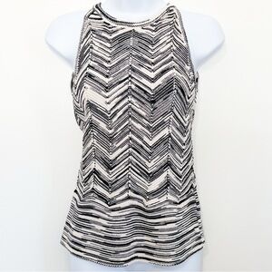 White House Black Market Chevron Knit Sleeveless Blouse Small
